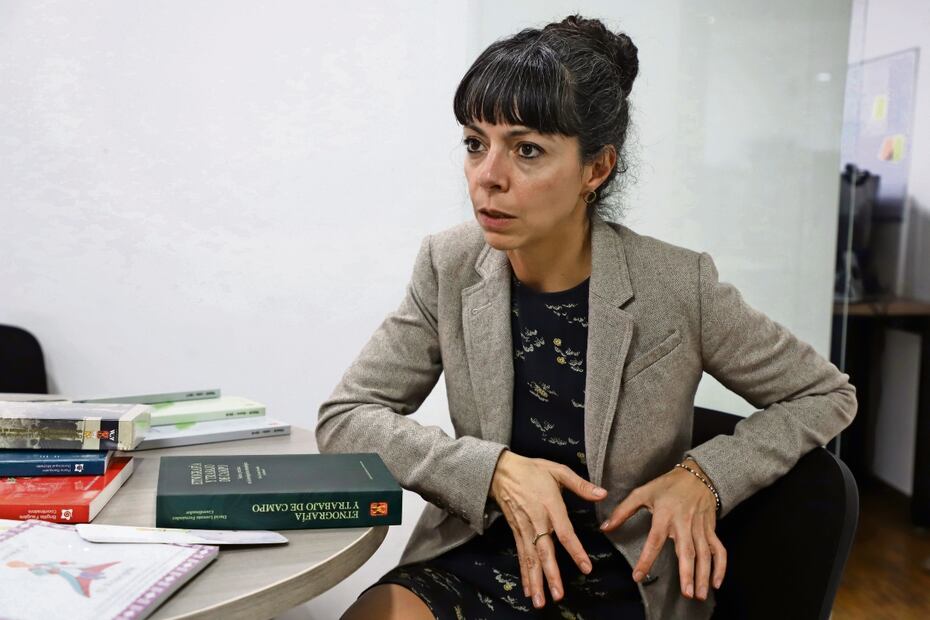 Maya Collombon, directora general del CEMCA, subraya la relación entre investigadores franceses y mexicanos para trabajar proyectos.