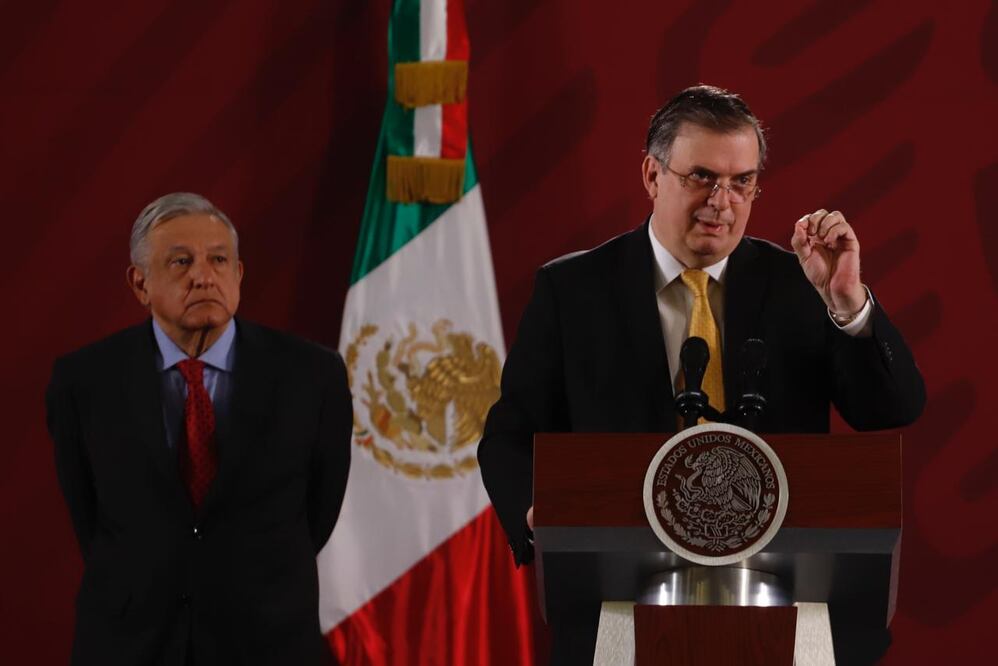 AMLO y Marcelo Ebrard durante una conferencia matutina (Foto: Berenice Fregoso /EL UNIVERSAL)