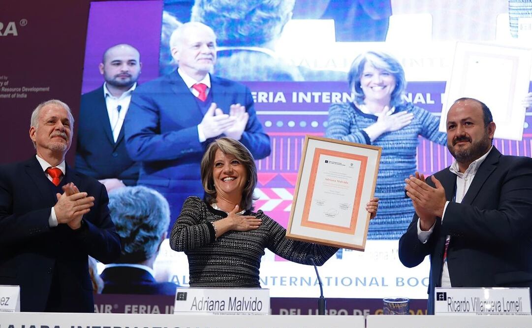 Adriana Malvido alzó la voz en la FIL de Guadalajara en defensa de sus colegas  Foto: Berenice Fregoso 