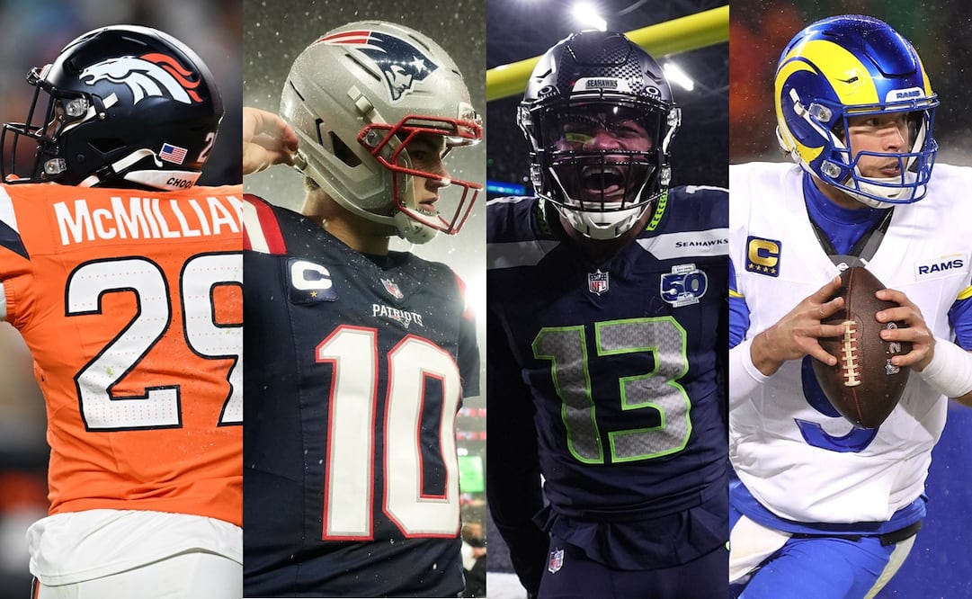 Broncos de Denver, los Patriots de New England, los Seahawks de Seattle y los Rams de Los Ángeles, rumbo a las Finales de Conferencia de la NFL - Fotos: AP/AFP