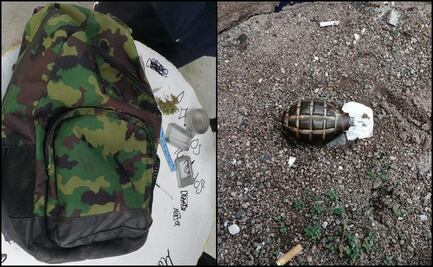 Sorprenden a estudiantes de bachillerato con drogas y una granada en la mochila en SLP 