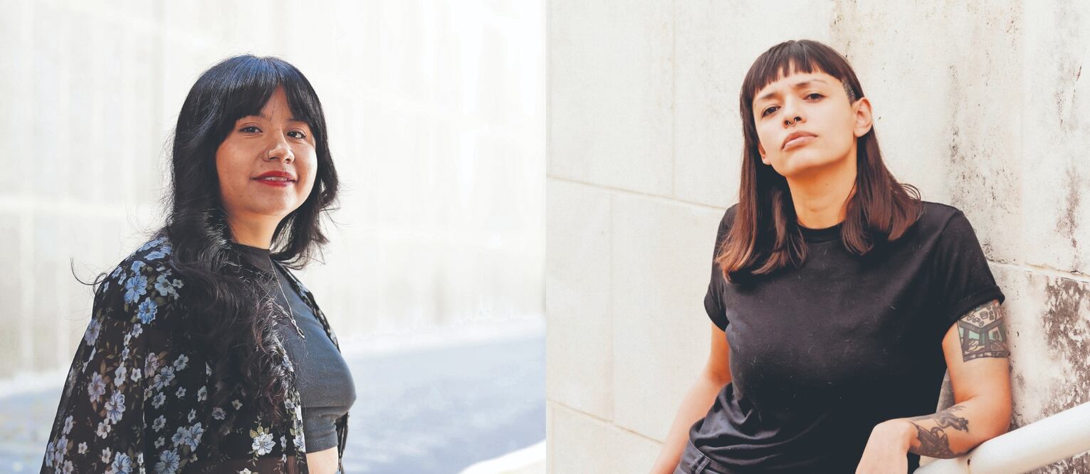 Sonia Gregorio, becaria de la Fundación para Letras Mexicanas y Sara Pinedo es activista y creadora escénica; es autora de Estudios de campo. Foto: de Ignacio Ponce