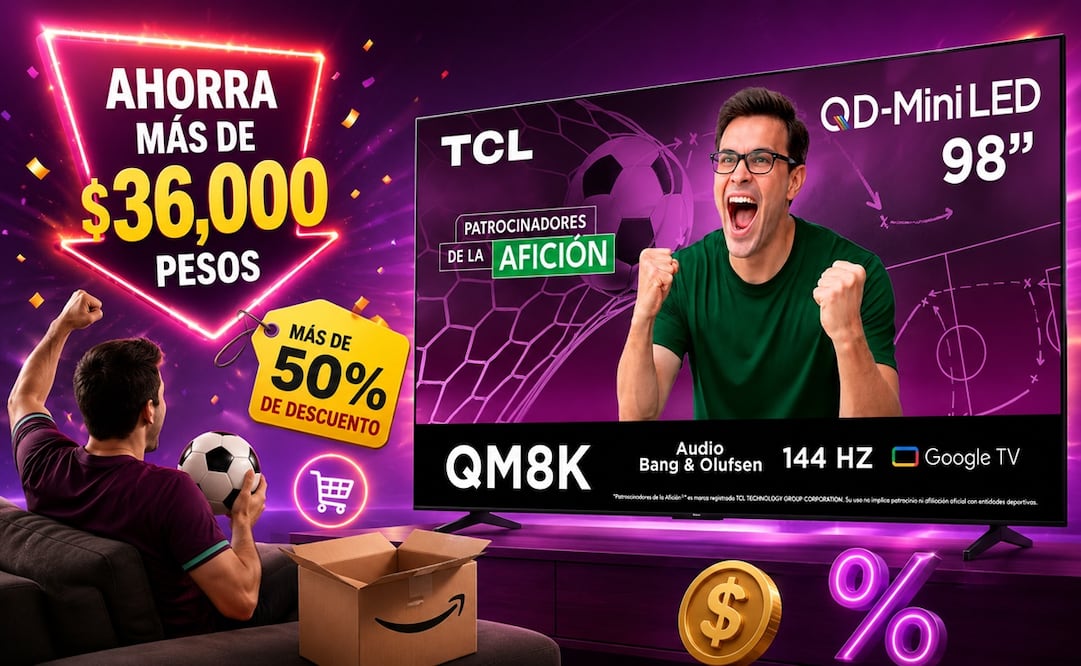 La TCL QM8K pertenece a la línea premium de la marca y destaca por integrar tecnologías que normalmente se encuentran en televisores de gama alta. Foto: IA
