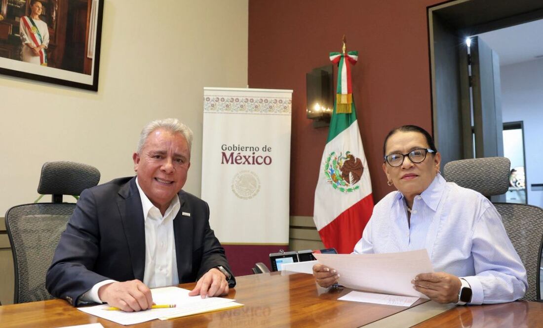 Se reúne Rosa Icela Rodríguez y Marco García Ayala. Foto: @rosaicela_