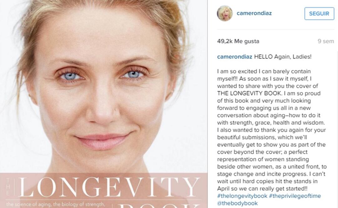 Foto: Tomada del Instagram de Cameron Diaz
