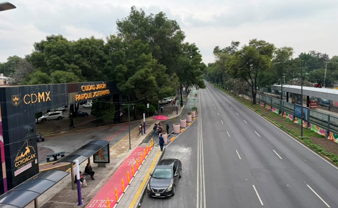 Cierre del Tren Ligero toma por sorpresa a capitalinos y turistas; usuarios caminan por Tlalpan ante falta de servicio. Foto: Leonardo Lugo