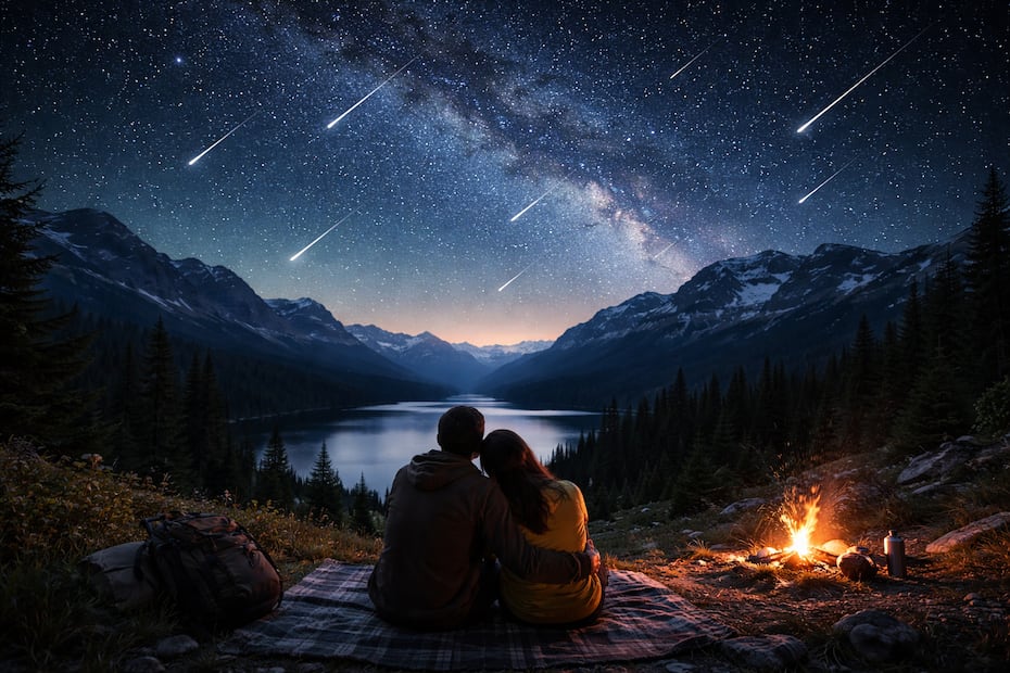 Conoce las fechas clave para observar las lluvias de estrellas que ocurrirán durante el mes de abril de 2026. Foto: Creada con IA (ChatGPT)