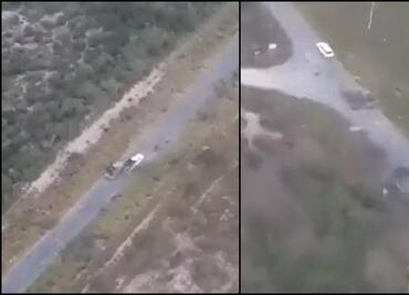 Dron capta video de enfrentamiento entre Cártel del Golfo y Cártel del Noroeste en Tamaulipas