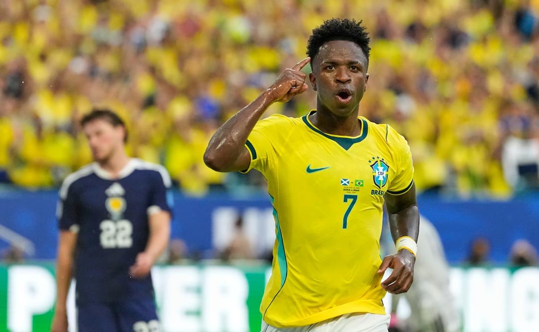 Vinicius lideró a Brasil con un doblete / Foto: AP