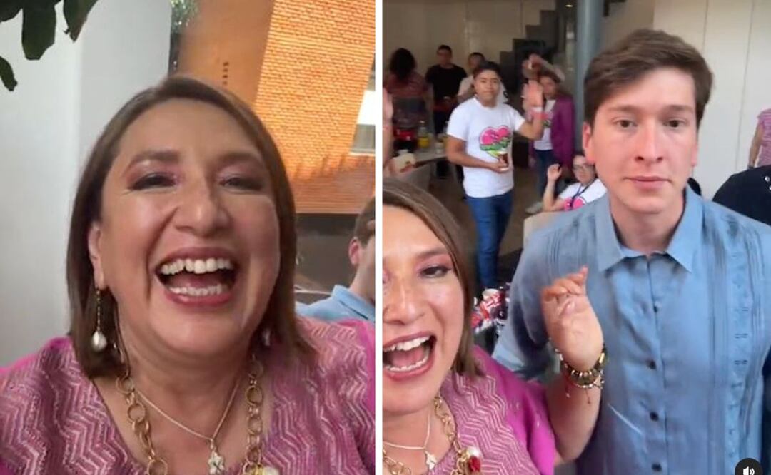 Xóchitl Gálvez celebra entrega de constancia en familia. / Foto: Captura video de Instagram.