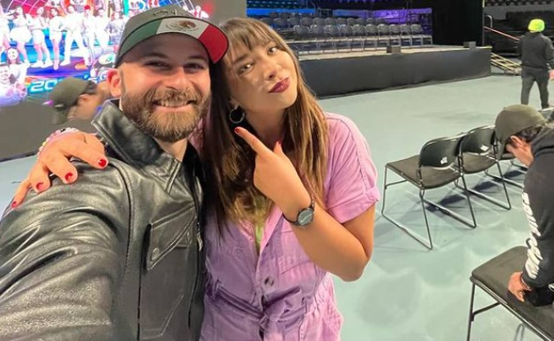Imanol y Daniela Luján en la presentación del cantante en el proyecto. Foto: Redes Sociales