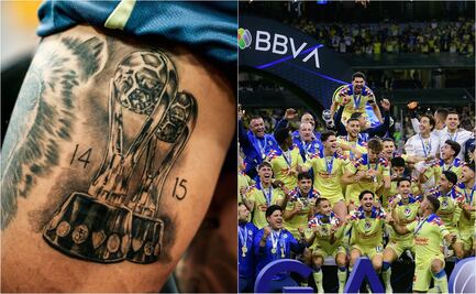 Jugador del América sorprende con impresionante tatuaje de "la 14 y la 15", sus últimos títulos