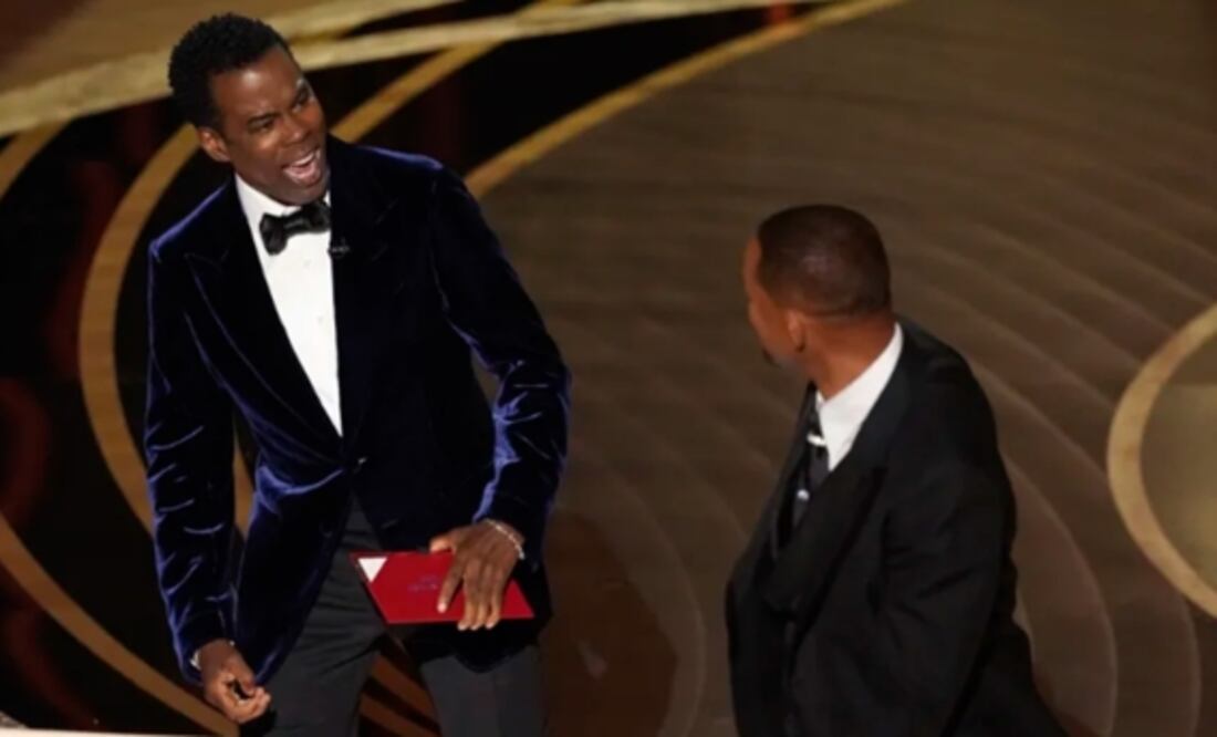 Cachetada de Will Smith a Chris Rock en los Oscar. Foto: AFP