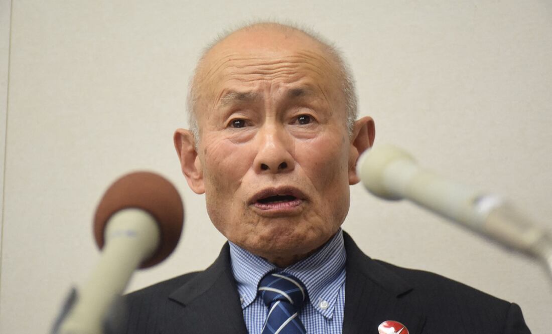 Tomoyuki Mimaki, director representativo de Nihon Hidankyo, asiste a una conferencia de prensa después de que el grupo recibiera el Premio Nobel de la Paz 2024, en Hiroshima el 11 de octubre de 2024. Foto: AFP