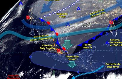 Este miércoles habrá lluvias muy fuertes en estos 4 estados por el frente frío número 9 