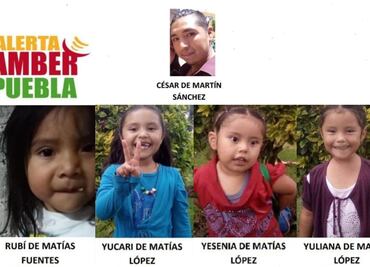 Activan la Alerta Amber para localizar a cuatro hermanitas sustraídas ilegalmente por su padre en Puebla