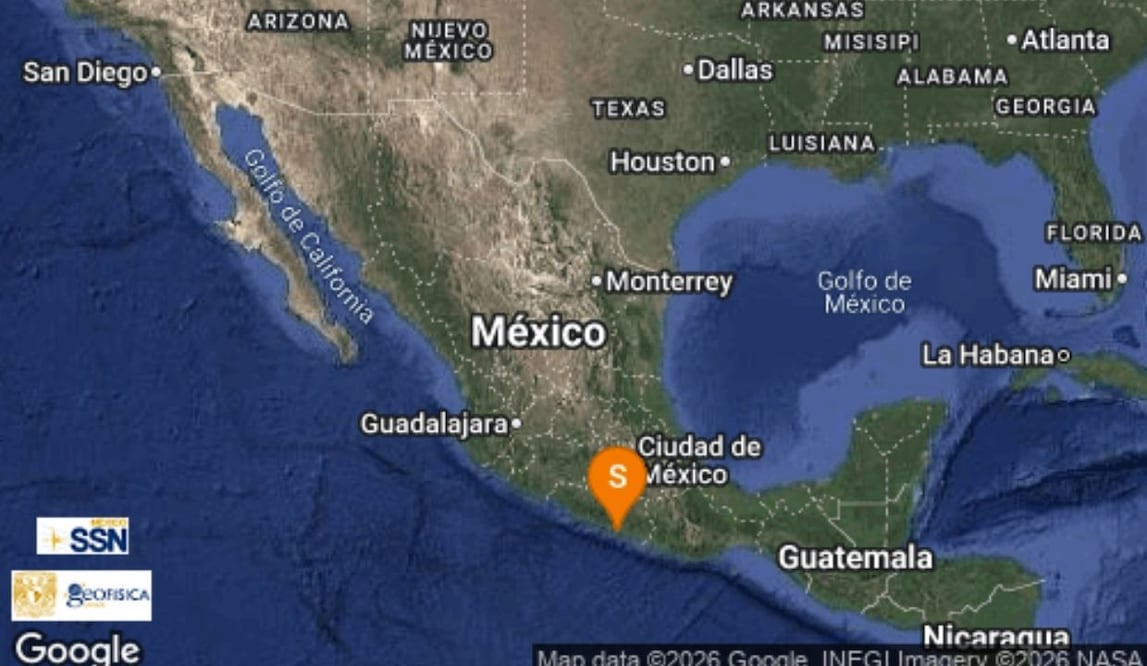 Se registra sismo de magnitud 4.0 en Guerrero; epicentro al noroeste de San Marcos. Foto: Especial