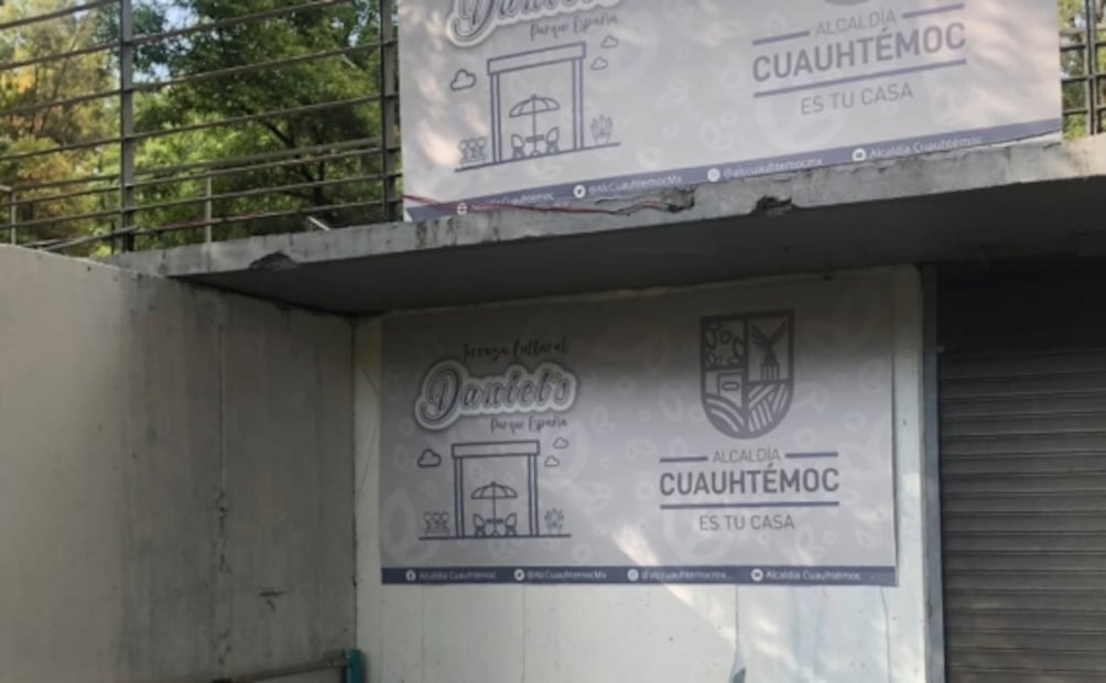 La alcaldía Cuauhtémoc también borró murales en el Parque España
