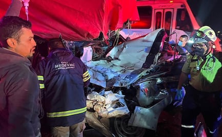Accidente en la autopista México Pachuca deja dos personas heridas