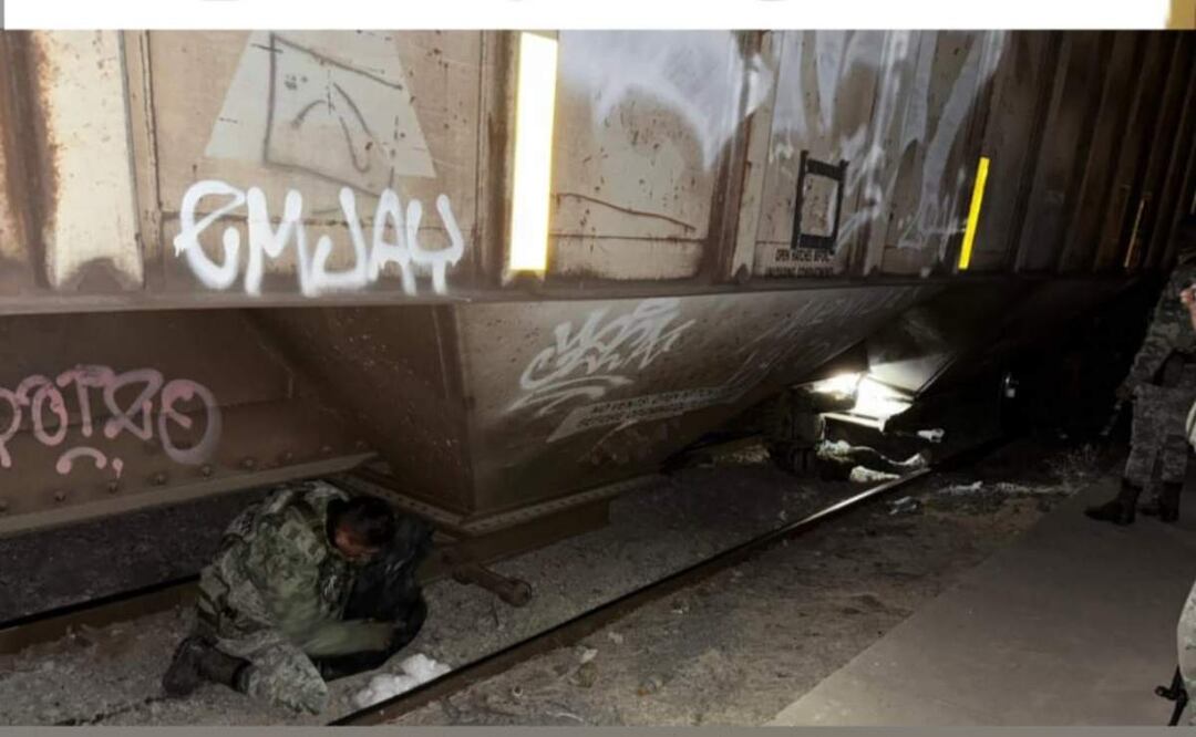 Este hallazgo se produjo en una zona cercana a la estación ferroviaria de Sufragio, en el municipio del Fuerte en Sinaloa (19/02/2025). Foto: Oficial