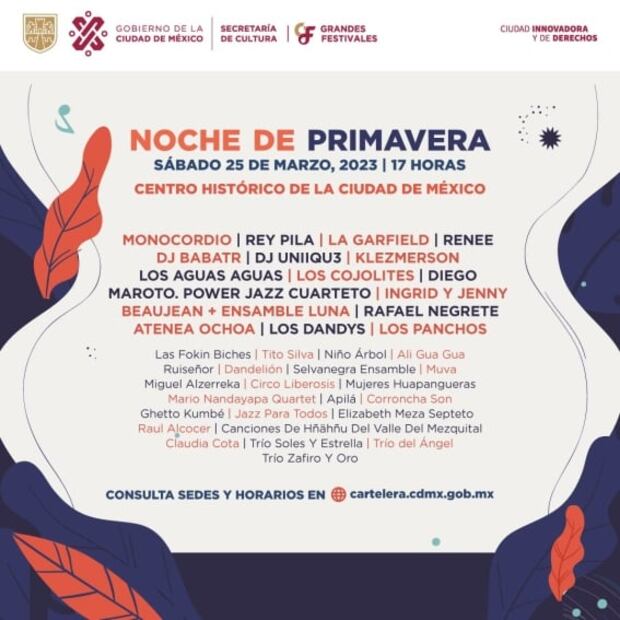 Noche de Primavera, música y diversión en el centro de la CDMX
