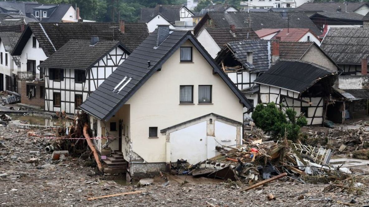Schuld, el pueblo arrasado casi por completo por las inundaciones en Alemania. Foto: BBC