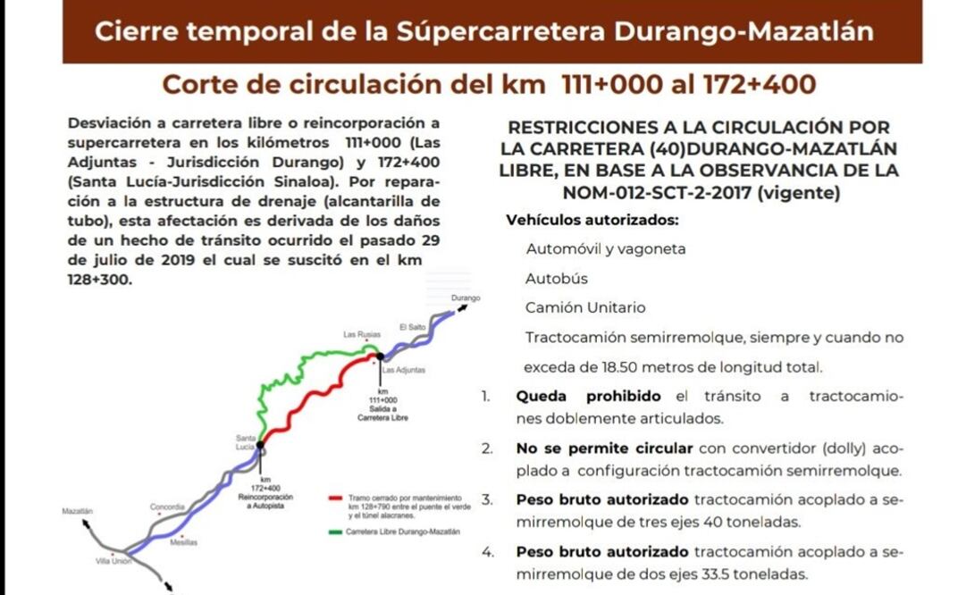 Foto: Twitter @SECOPEdurango