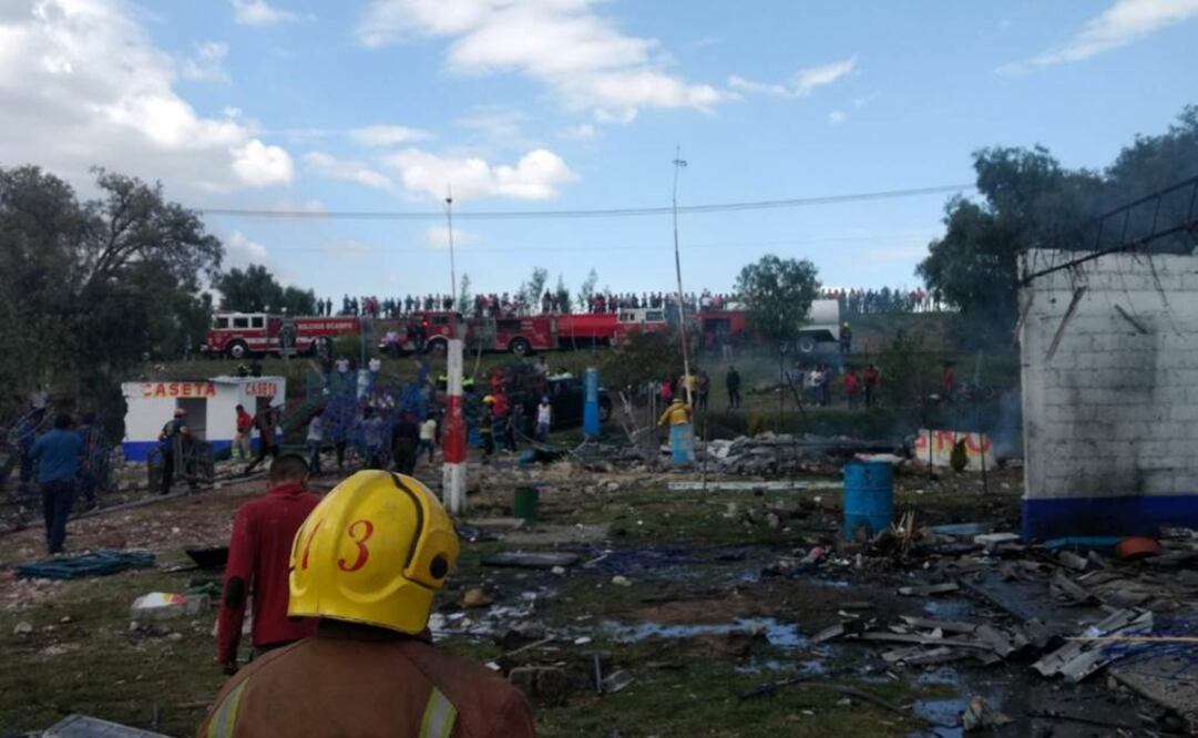 Atribuyen explosión de polvorín en Zumpango a error humano