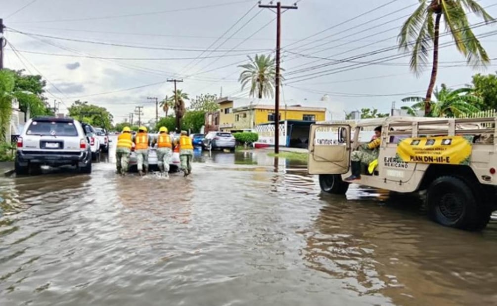 Ejército aplica Plan DN-III en Baja California Sur por fuertes lluvias. Foto: Especial