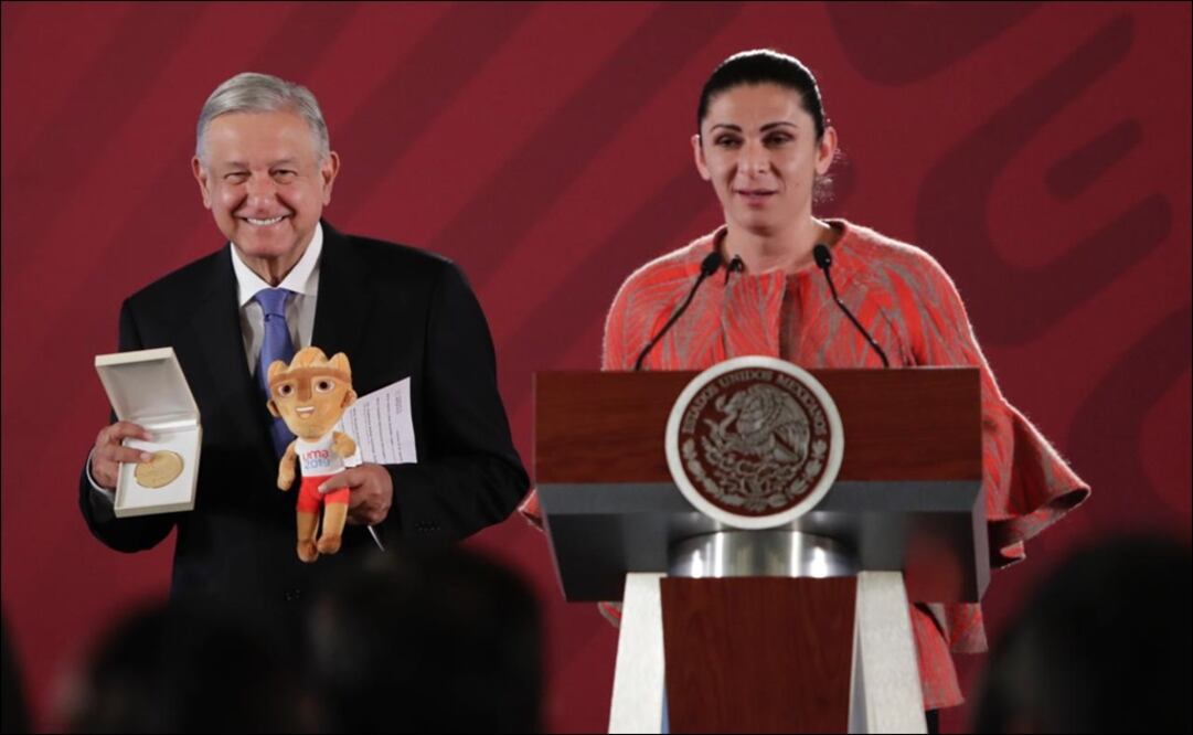 Conferencia de prensa en Palacio Nacional, lunes 12 de agosto de 2019 en la Ciudad de México. FOTO IVÁN STEPHENS / EL UNIVERSAL