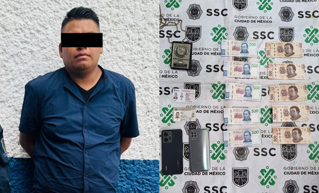 Detienen a integrante de grupo de extorsionadores; ofrecía plazas en la Policía de Investigación (20/02/2025). Foto: Especial