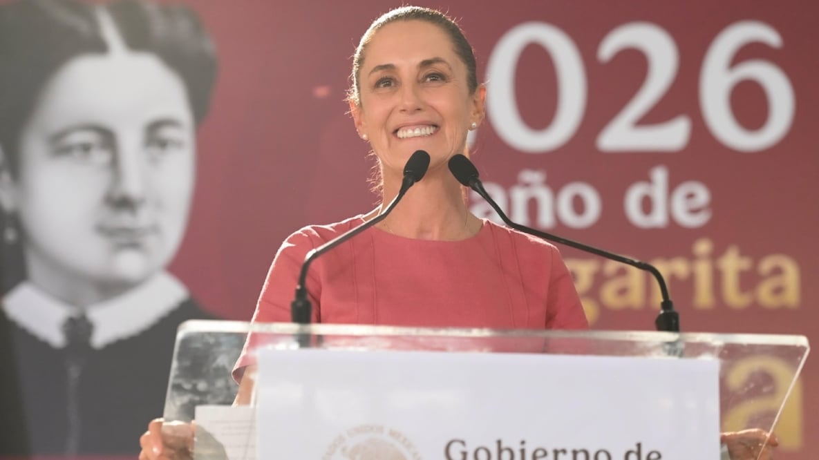 Claudia Sheinbaum Pardo en su discurso durante la conmemoración del 109 aniversario de la Constitución de 1917 en Querétaro.  Foto: Presidencia