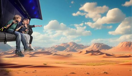 Así es el teatro volador, un simulador de vuelo en Parque Aztlán