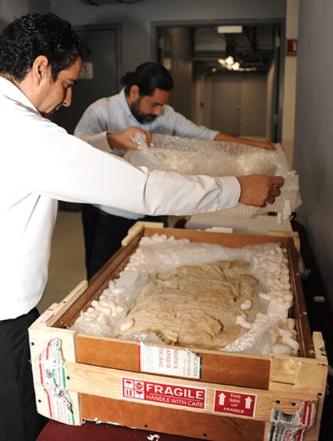 EU repatria a México fragmento de pieza prehispánica de Chiapas