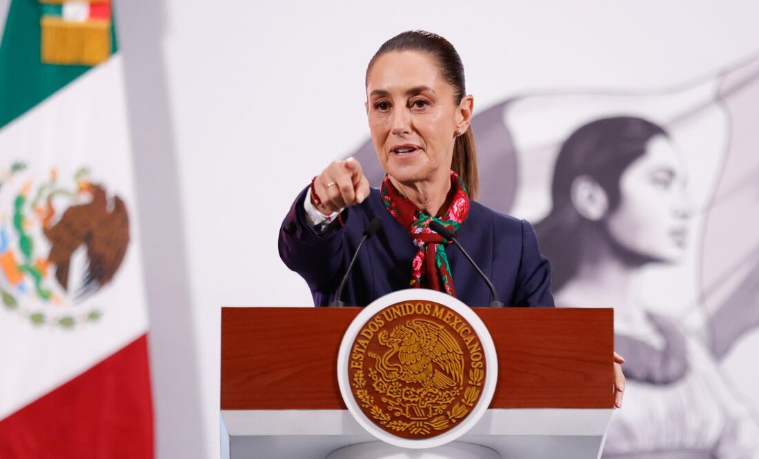 Claudia Sheinbaum en su conferencia matutina del 9 de septiembre de 2025. Foto: Diego Simón Sánchez / EL UNIVERSAL