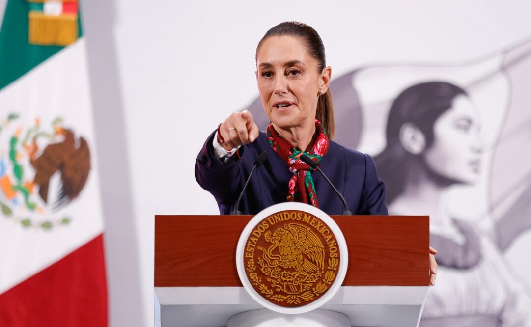 Claudia Sheinbaum en su conferencia matutina del 9 de septiembre de 2025. Foto: Diego Simón Sánchez / EL UNIVERSAL