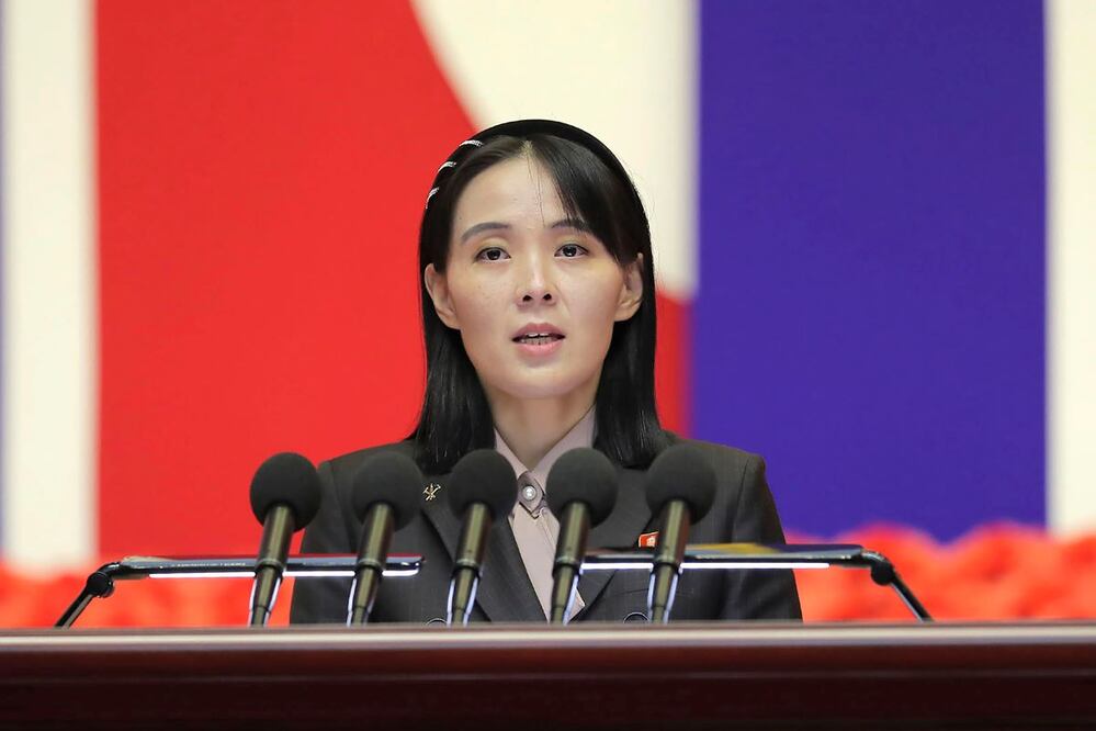  Kim Yo-jong, hermana del líder norcoreano Kim Jong-un, en un evento en Pyongyang. Foto: AP