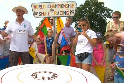 “¡En sus marcas, listos, lento!” caracoles protagonizan campeonato mundial de carrera