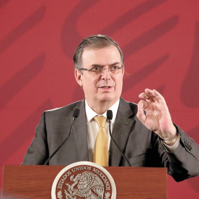 Marcelo Ebrard Casaubon, secretario de Relaciones Exteriores, presumió la contención de migrantes centroamericanos a su paso por territorio nacional con rumbo a Estados Unidos. IVÁN STEPHENS. EL UNIVERSAL