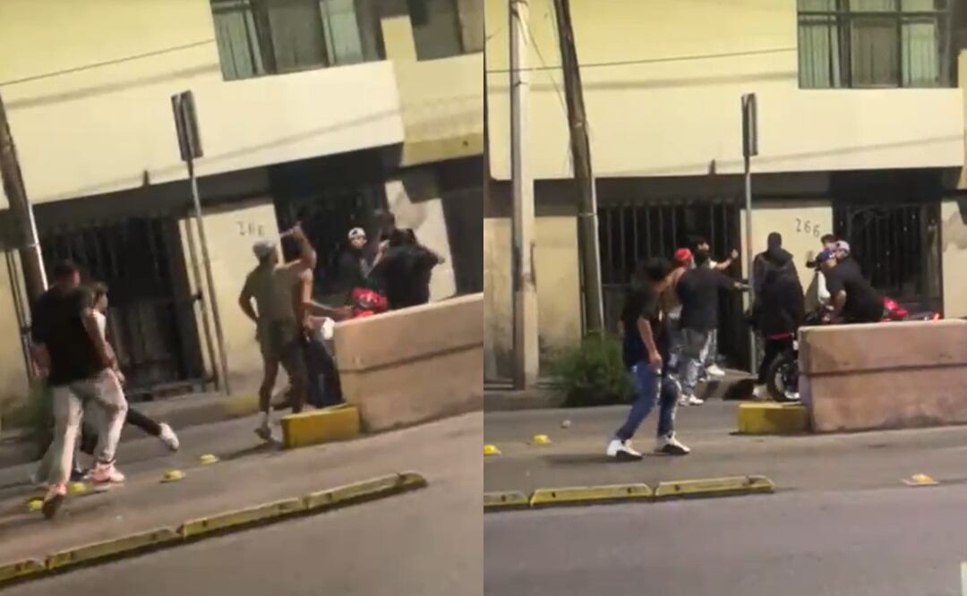 Un video muestra a varios jóvenes agrediendo brutalmente a otro que permanece en el suelo afuera de un antro de San Luis Potosí (27/05/2025). Foto: Especial