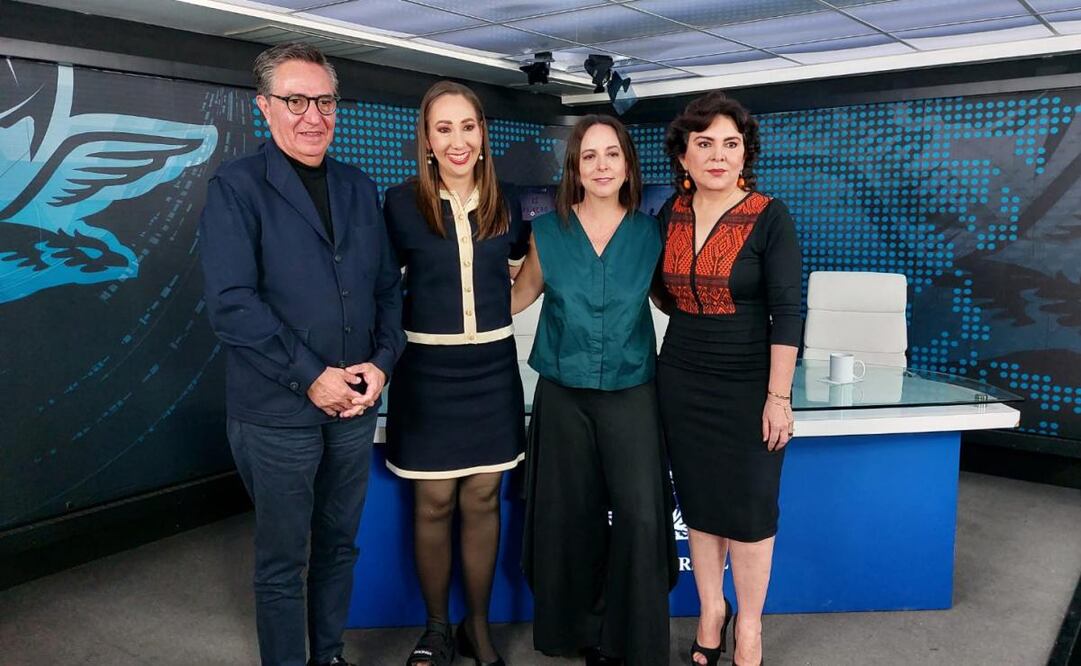 David Aponte y Maite Azuela dialogan en Con los de Casa con las diputadas de oposición Noemí Luna e Ivonne Ortega. Foto: Julio Suárez/EL UNIVERSAL