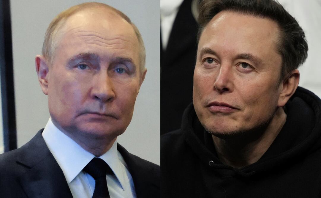 Vladímir Putin, presidente de Rusia y Elon Musk, fundador de Tesla. Foto: AP
