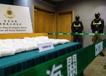 Incautan 110 kilos de metanfetamina en Hong Kong procedente de México