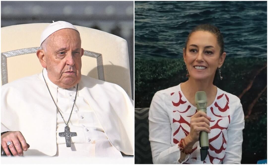 El papa Francisco y Sheinbaum. Fotos: Archivo / EL UNIVERSAL