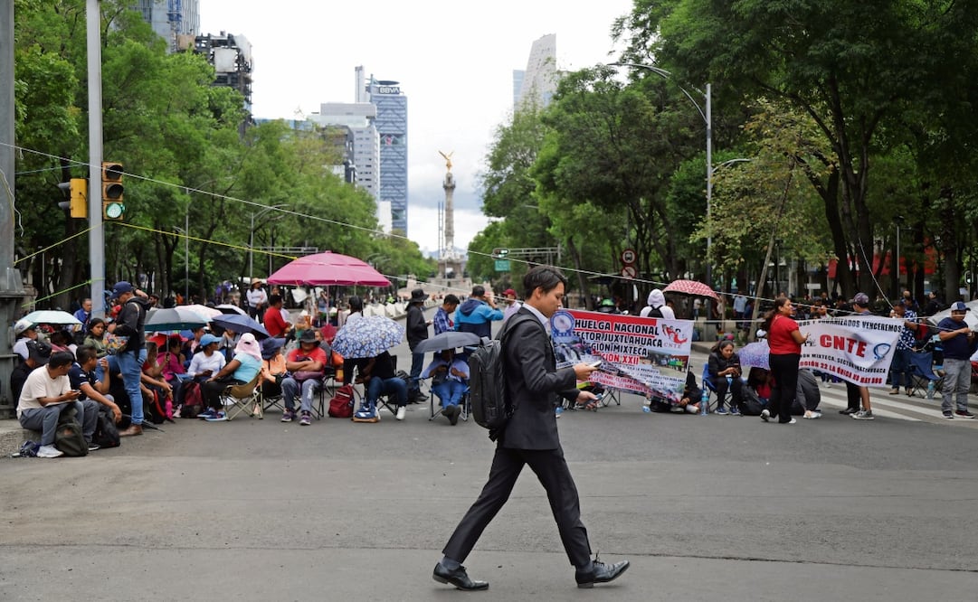 El paro magisterial inició el pasado 15 de mayo en la capital. Foto: Carlos Mejía / EL UNIVERSAL