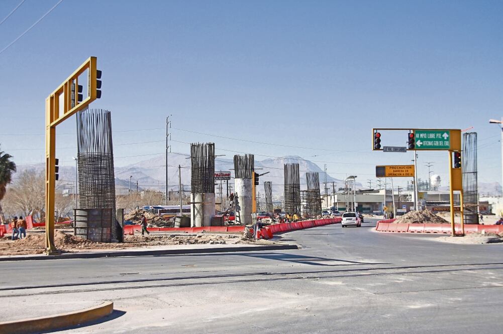 Obras viales en Ciudad Juárez, Chihuahua. El BDAN ha impulsado diversos proyectos en la zona fronteriza para mejorar la calidad de vida en esa zona (BERENICE FREGOSO. EL UNIVERSAL)