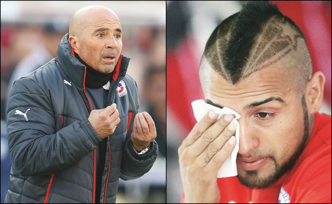 Especial. Sampaoli y Vidal concidieron en 'La Roja' en 2015