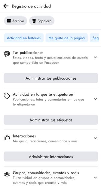 Paso a paso para borrar tu pasado de Facebook