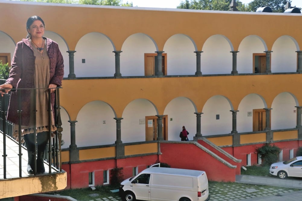 Alejandra Frausto, secretaria de Cultura, sostuvo un encuentro con representantes de la prensa en el Palacio de la Cultura en Tlaxcala. FOTO: OMAR CONTRERAS. EL UNIVERSAL