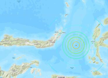 Cancelan alerta de tsunami en Indonesia tras sismo de 6.9